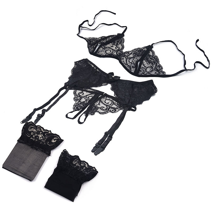 Sheer Bra Lace - 1 Set Women's Lace Lingerie, Sling