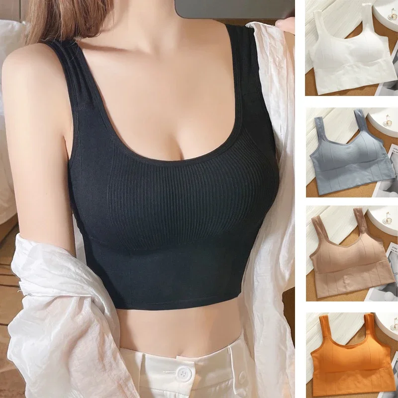 Solid Ribbed Sports Bra Workou - Underwire Bra Padded reseña y precio
