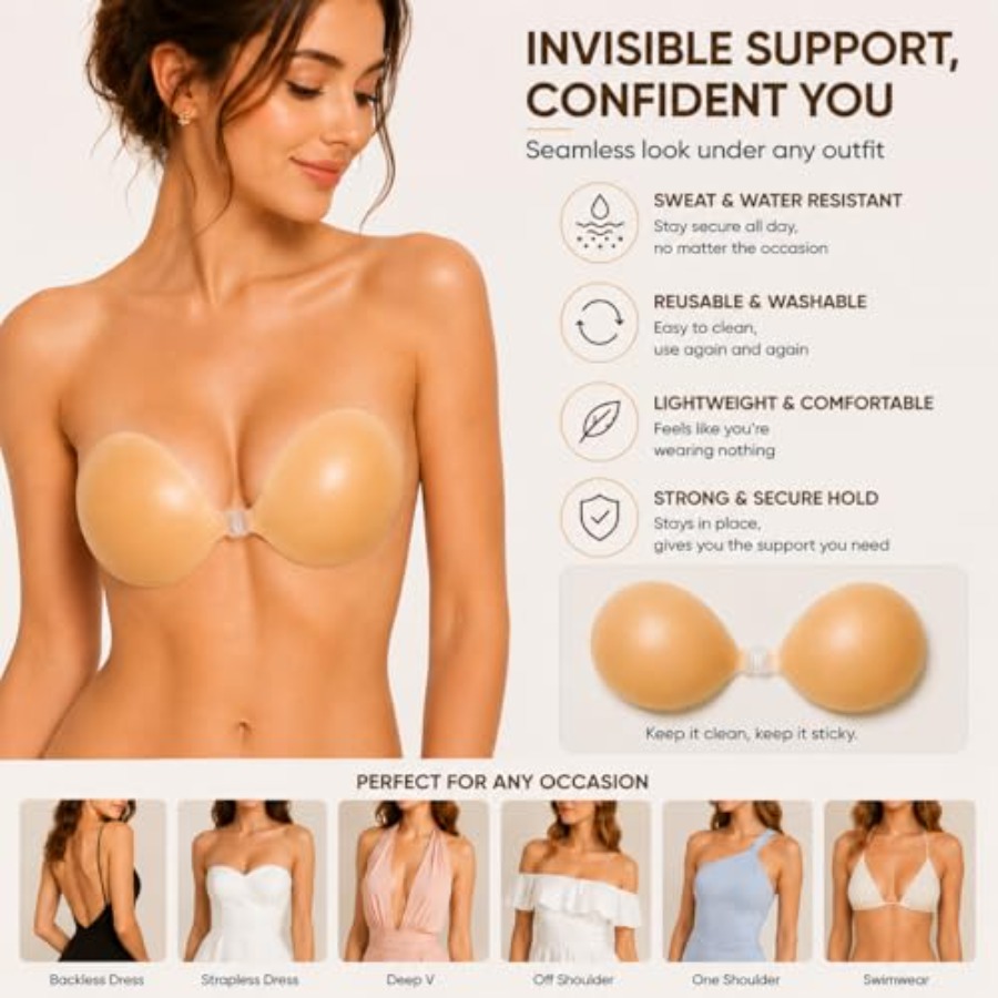 Hasimor Sticky Bra Ultra Thin  - Push Up Bra Silicone reseña y precio