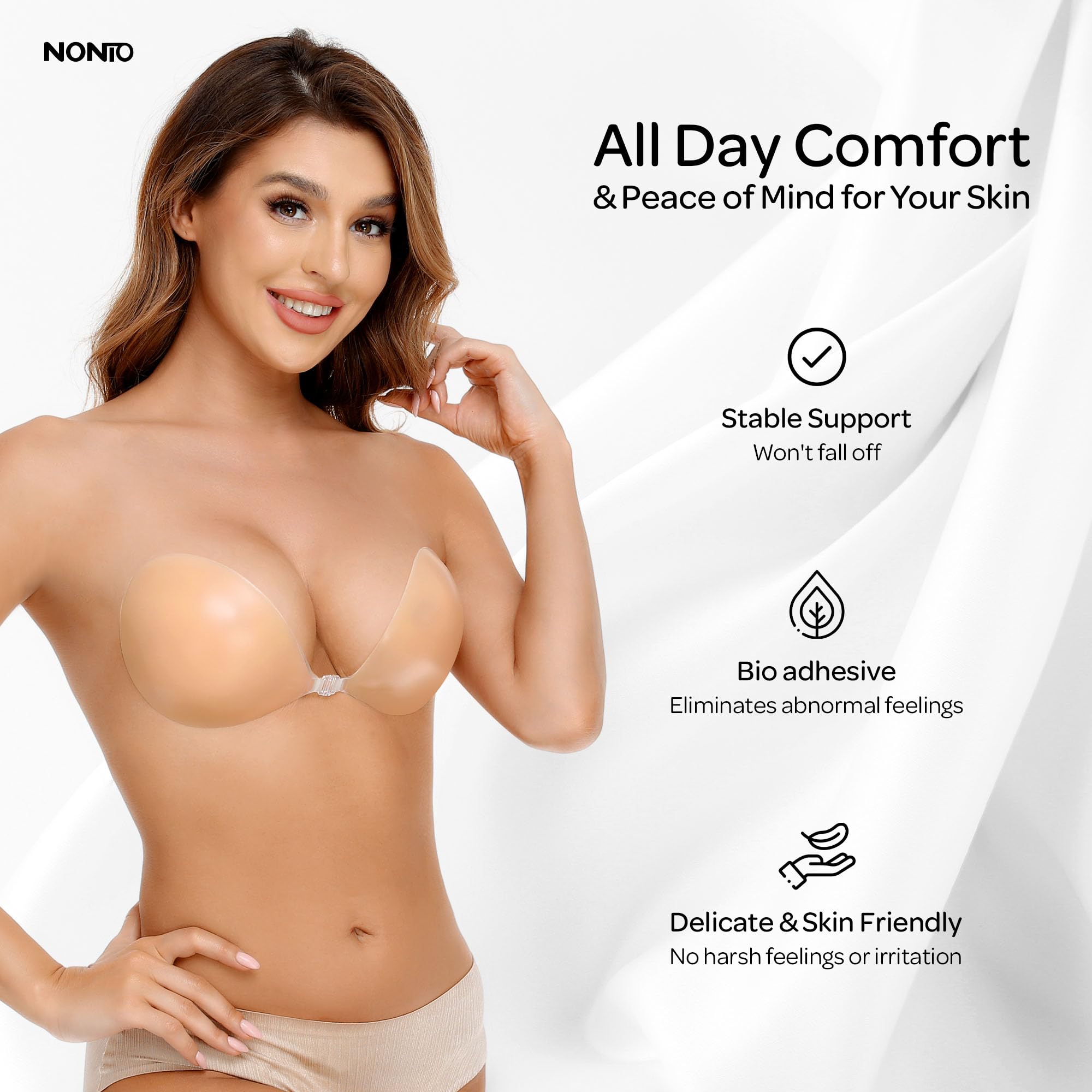 Adhesive Bra Strapless Sticky  - Backless Bra Sticky reseña y precio