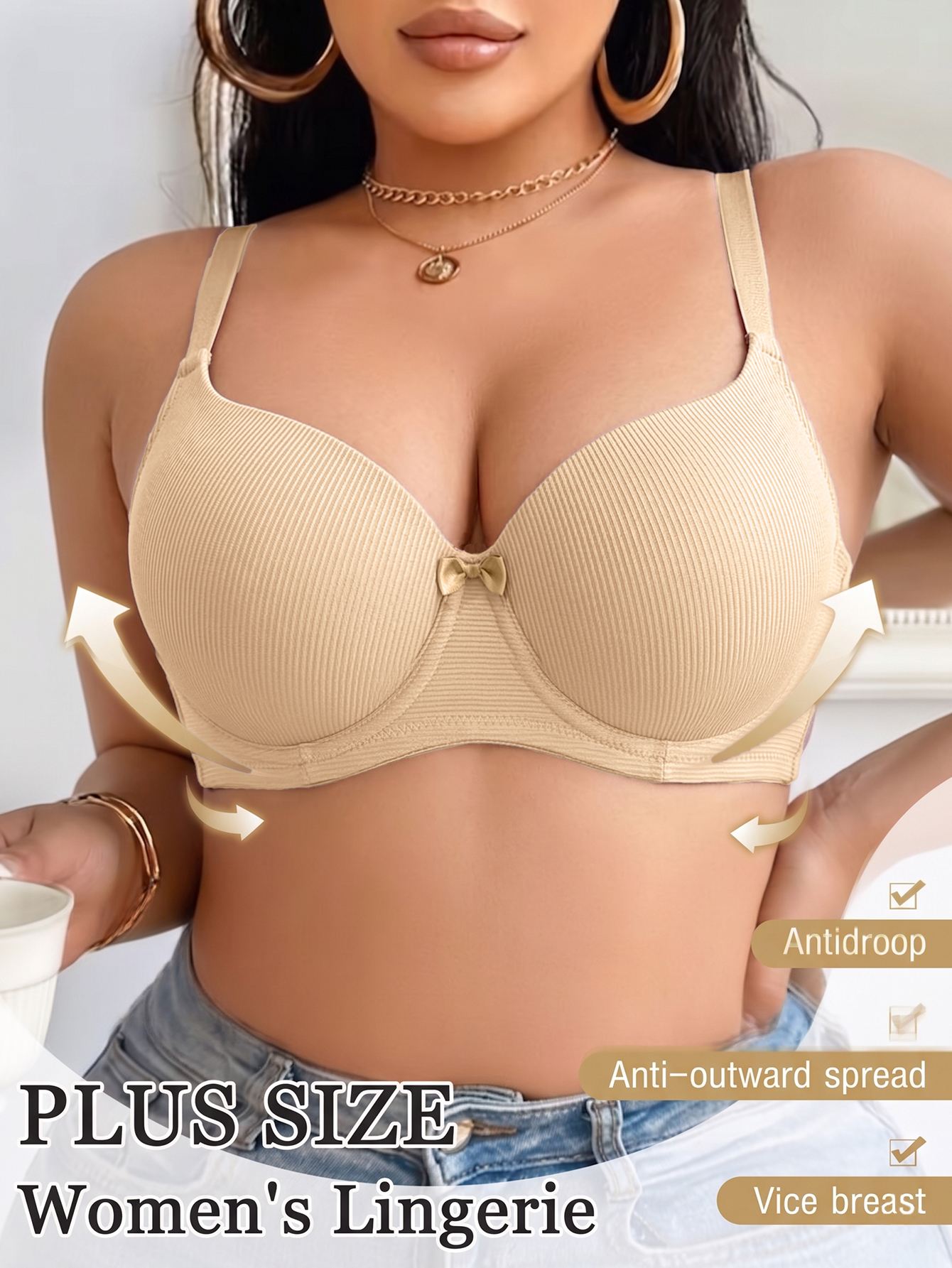 Plus Size Women Bra Thin Cup U - Minimizer Bra Women reseña y precio