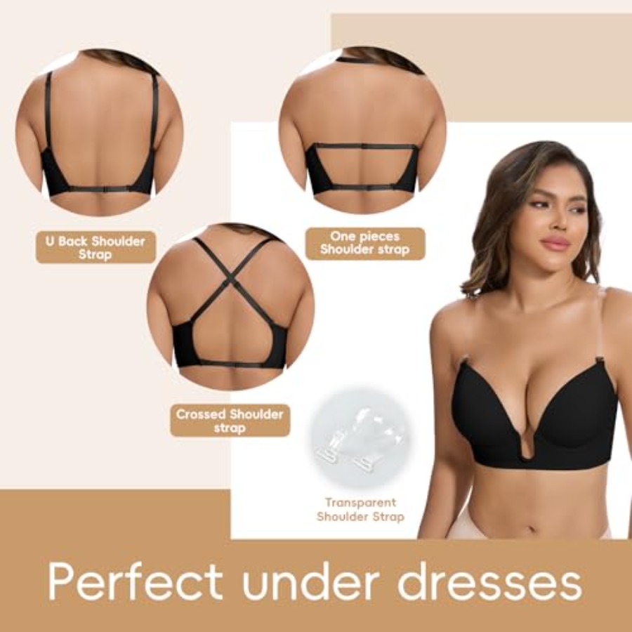 JOYSHAPER Plunge Bras for Wome - Push Up Bra Silicone reseña y precio