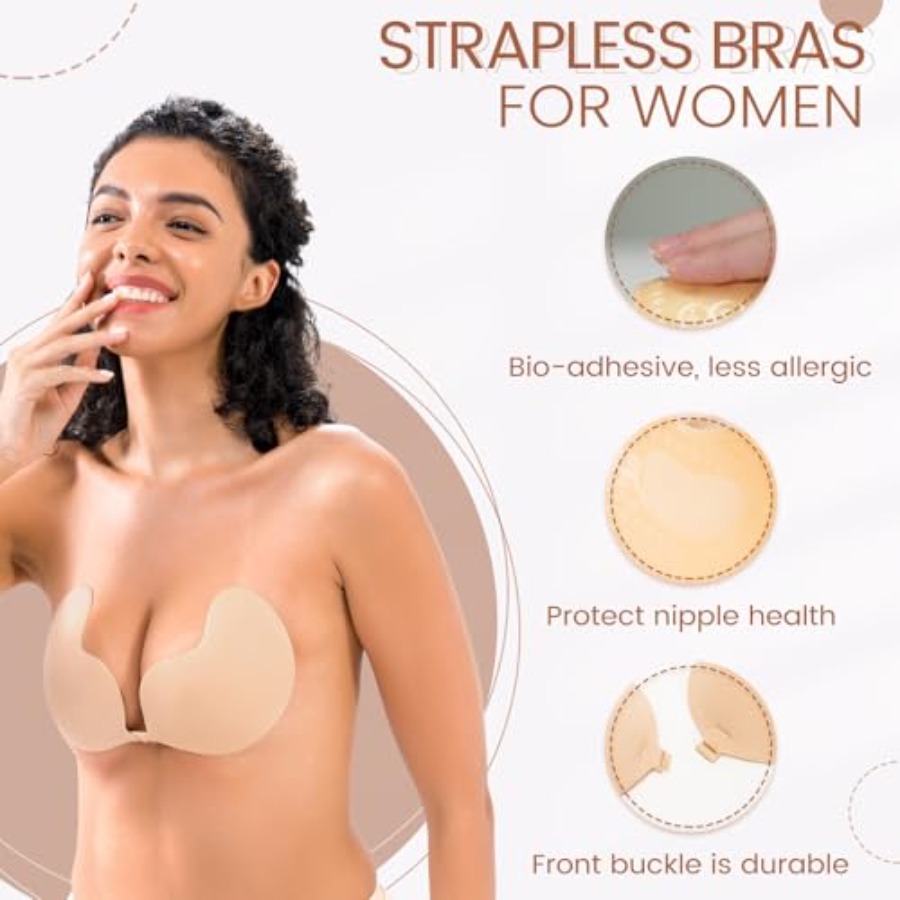 Sticky Bra Backless Adhesive S - Push Up Bra Silicone reseña y precio