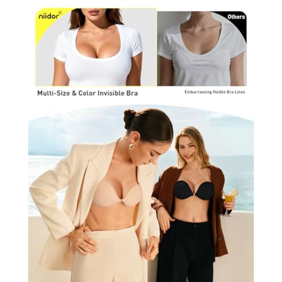 Niidor Adhesive Bra Strapless  - Push Up Bra Silicone reseña y precio
