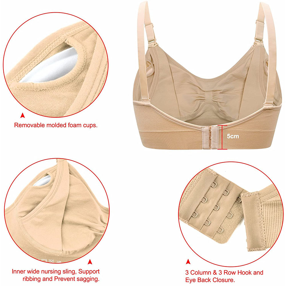 Womens Maternity  Nursing Bra  - Sleep Bra Bralette reseña y precio