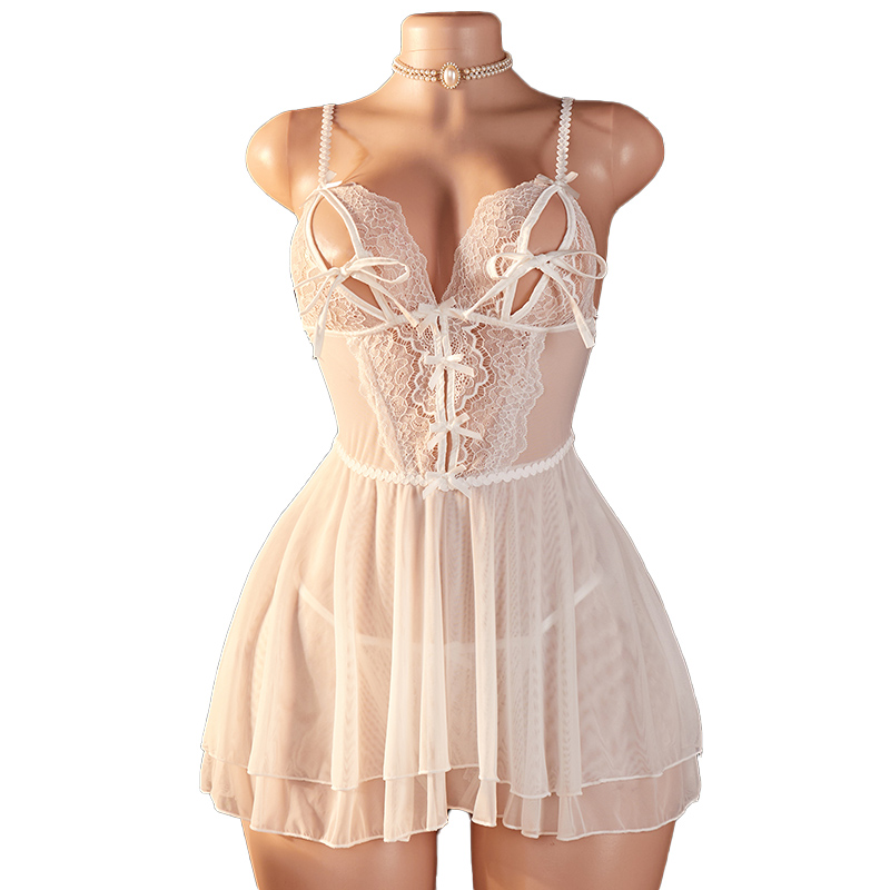 Transparent Sexy Woman Lingeri - Lace Bralette Set reseña y precio