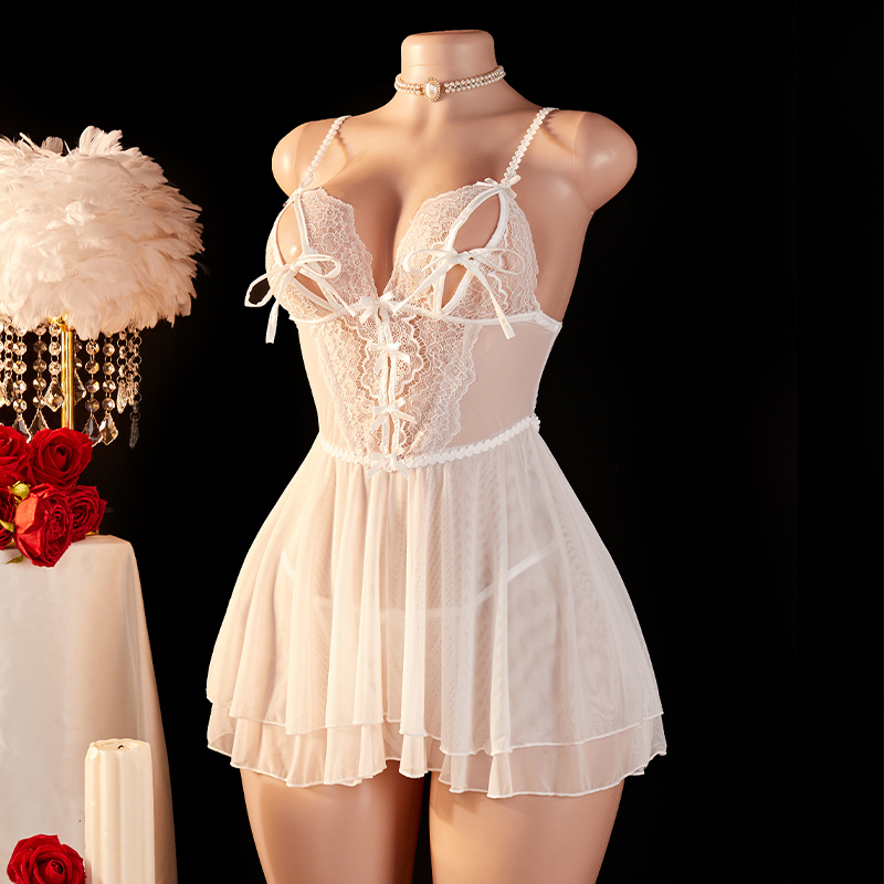 Transparent Sexy Woman Lingeri - Lace Bralette Set reseña y precio