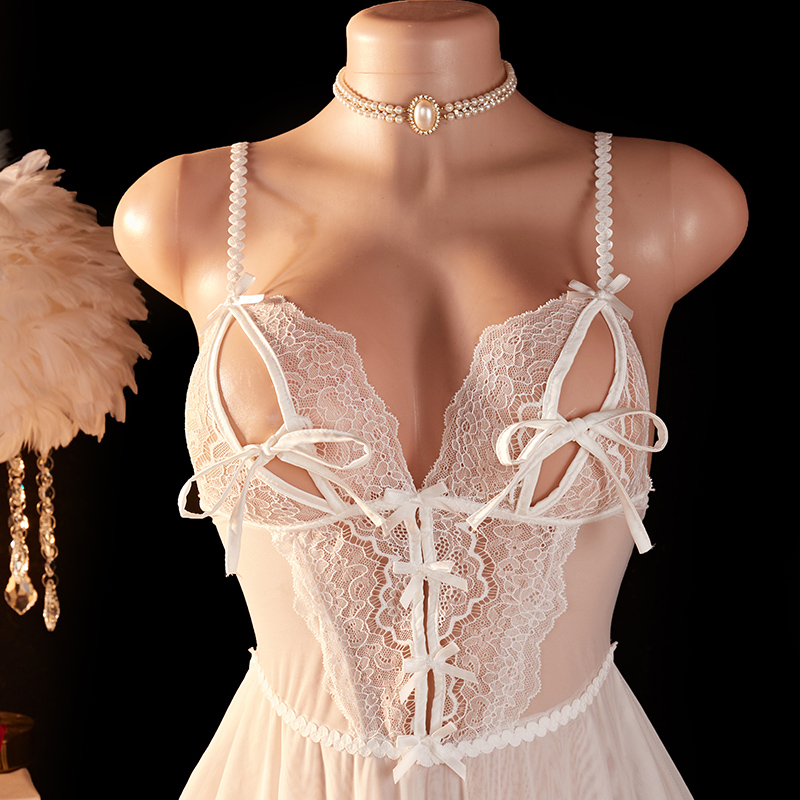 Transparent Sexy Woman Lingeri - Lace Bralette Set reseña y precio