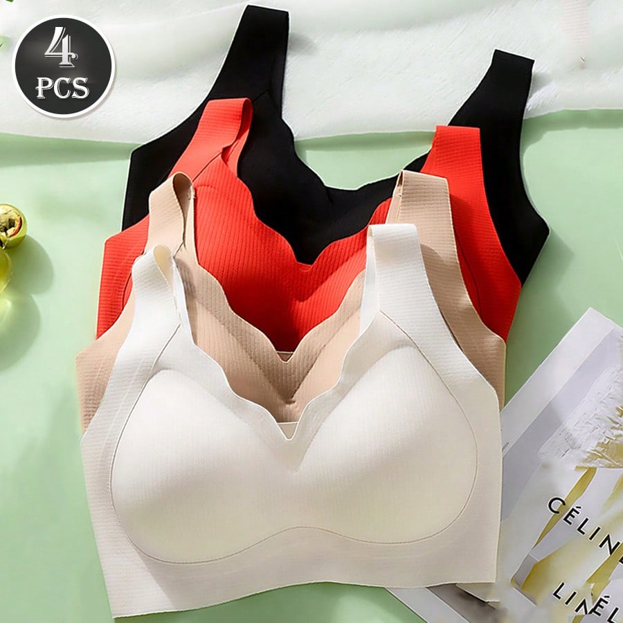 4pcs Women's Seamless Push Up  - T Shirt Bra Seamless reseña y precio