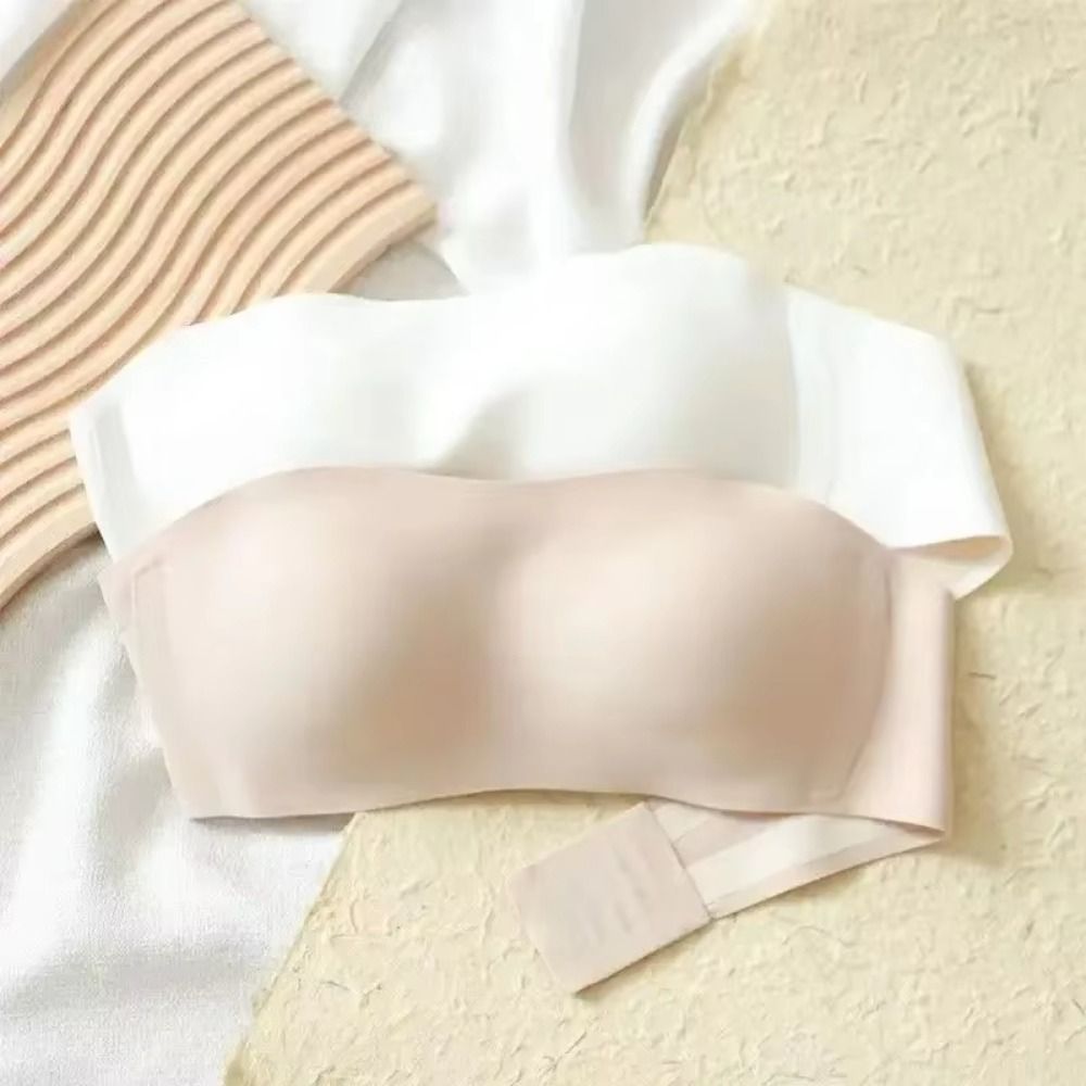 Solid Color Strapless Wrapped  - Plunge Bra Push Up reseña y precio