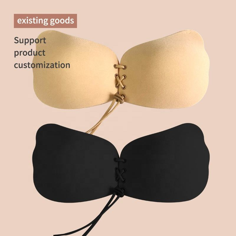 Wing shaped drawstring nude ba - Strapless Bra Adhesive reseña y precio
