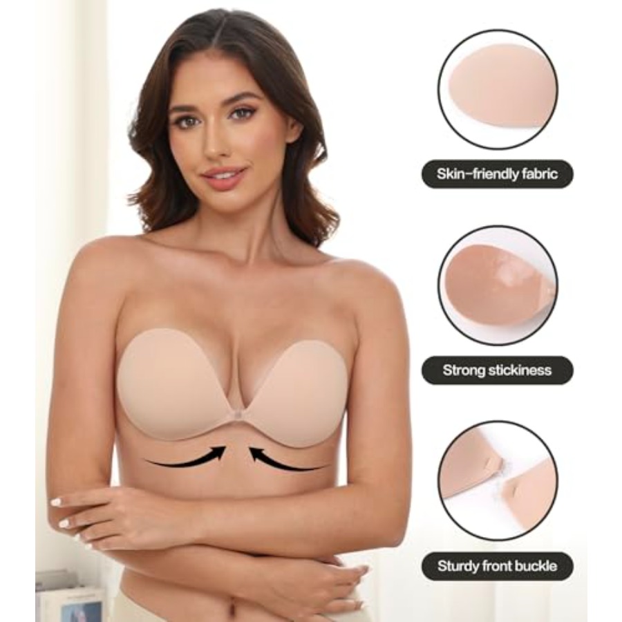 MITALOO Adhesive Bra Invisible - Push Up Bra Silicone reseña y precio