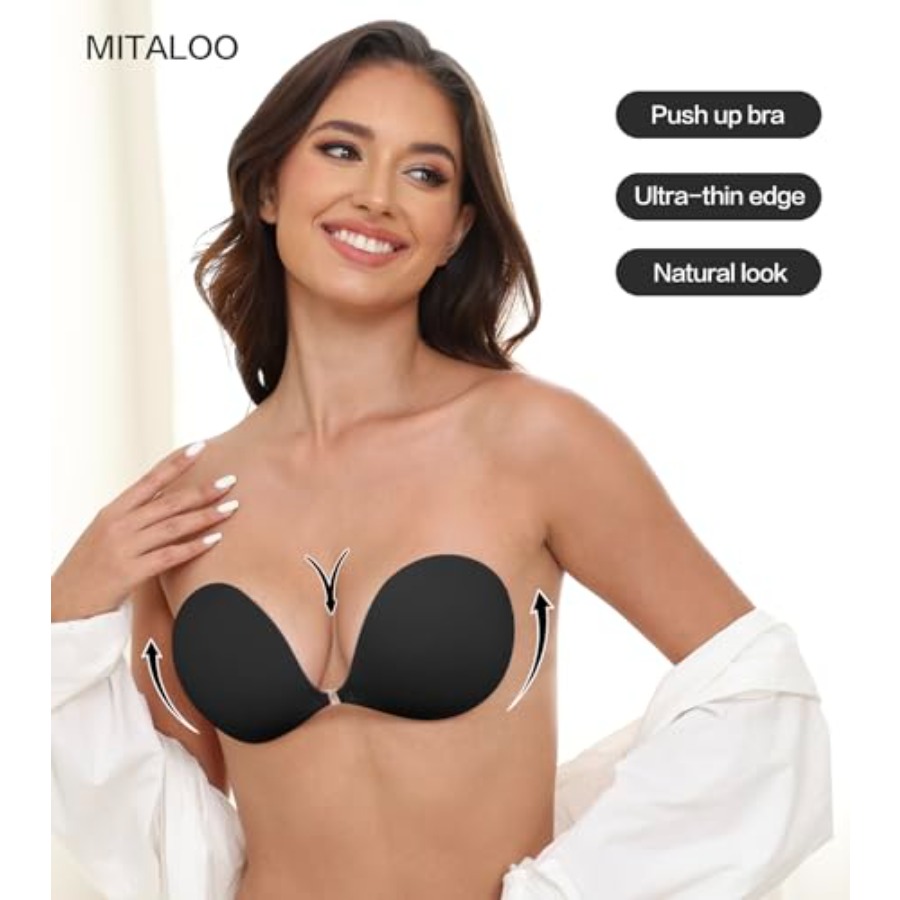 MITALOO Adhesive Bra Invisible - Push Up Bra Silicone reseña y precio