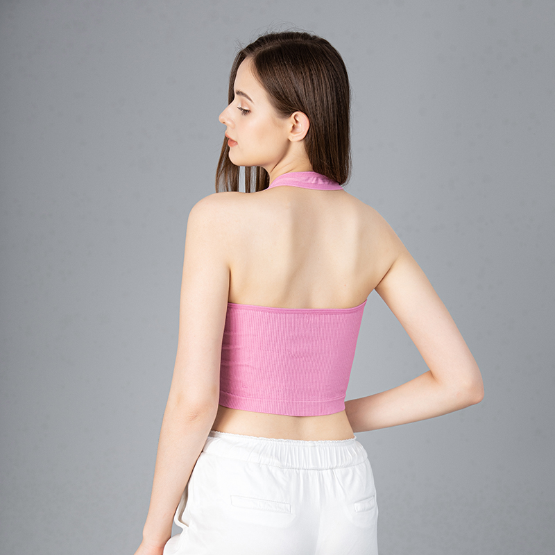 Halter-neck Tops Women Sexy Ba - T Shirt Bra Seamless reseña y precio