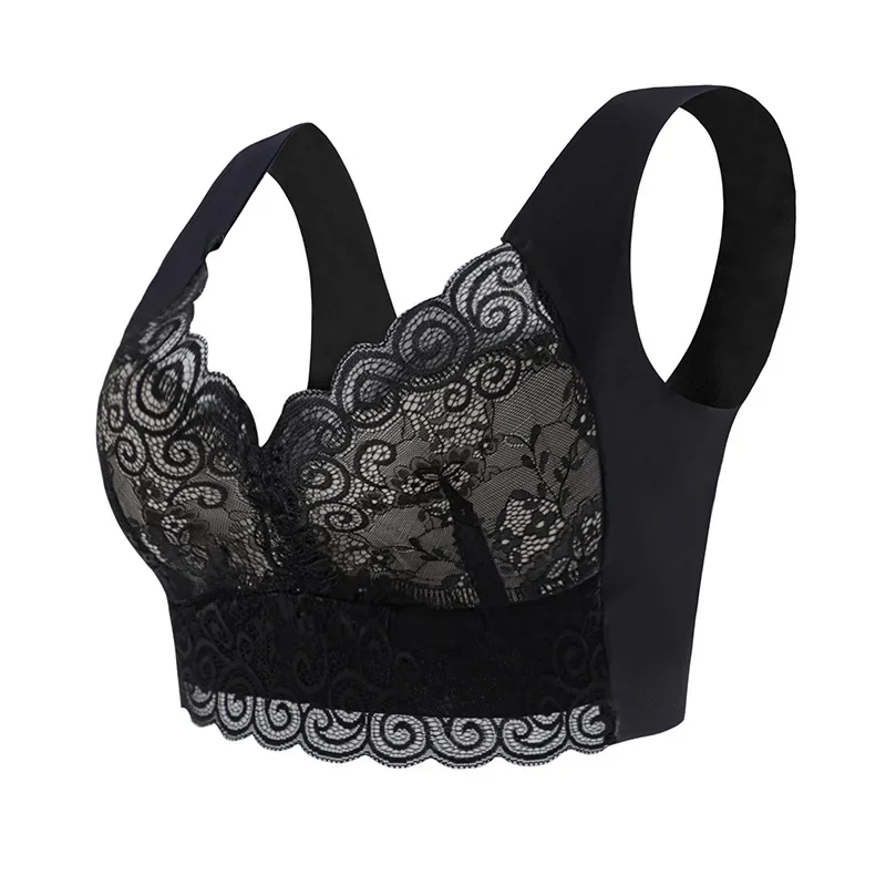 1pcs Ice Silk Seamless Lace Br - Sleep Bra Bralette reseña y precio
