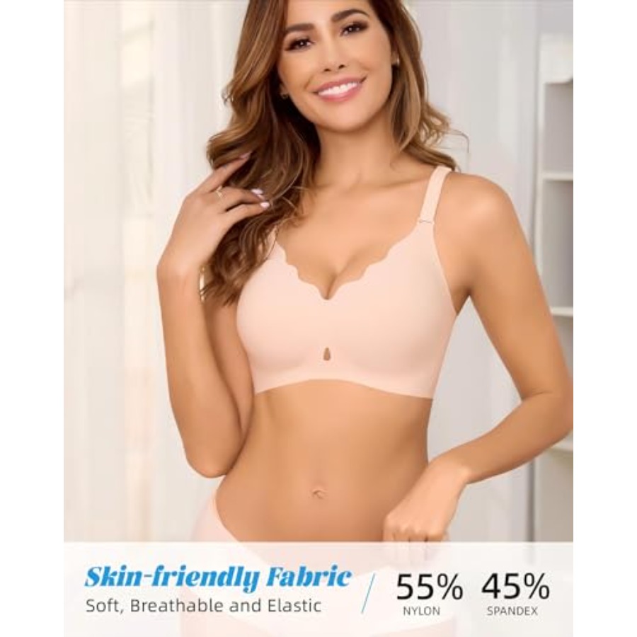 Women Wireless Seamless Bra -  - Full Coverage Bra reseña y precio