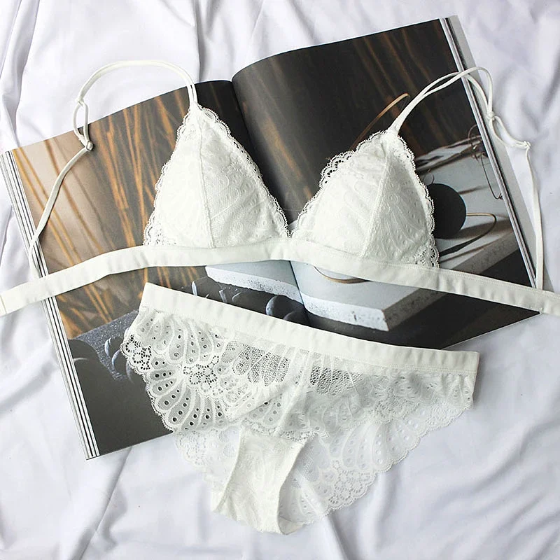KUCLUTfull lace triangle cup s - Sleep Bra Bralette reseña y precio
