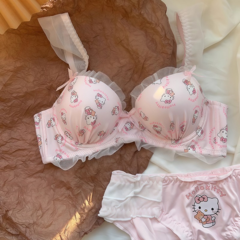 Sanrio Cute Japanese Bra Hello - Lace Bralette Set reseña y precio