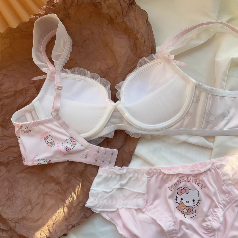 Sanrio Cute Japanese Bra Hello - Lace Bralette Set reseña y precio